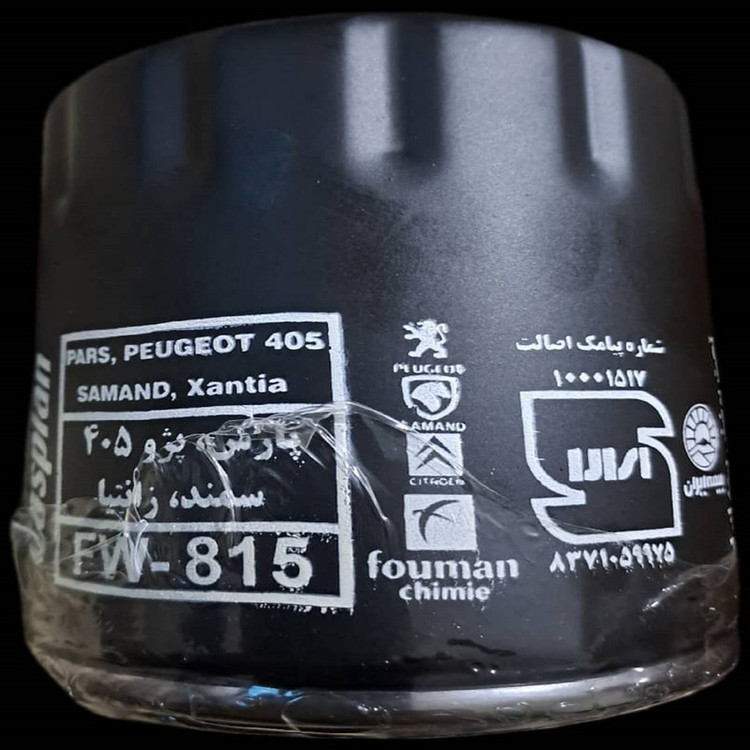 فیلتر روغن خودرو کاسپین مدل FW-815 مناسب برای سمند