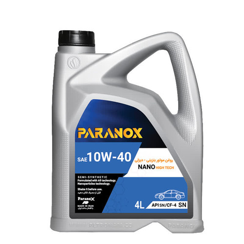 روغن موتور بنزینی و دیزلی پارانوکس مدل 10W-40 SN/CF-4 حجم 4 لیتر