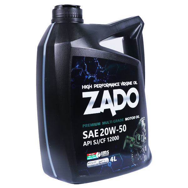 روغن موتور زادو مدل SAE 20W50-SJ/CF-12000 حجم 4 لیتر