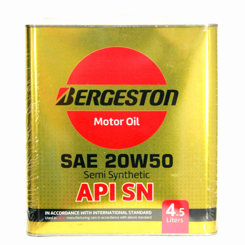 روغن موتور موتور خودرو بنزینی برجستون مدل SN 20W50 20000 حجم 4.5 لیتر