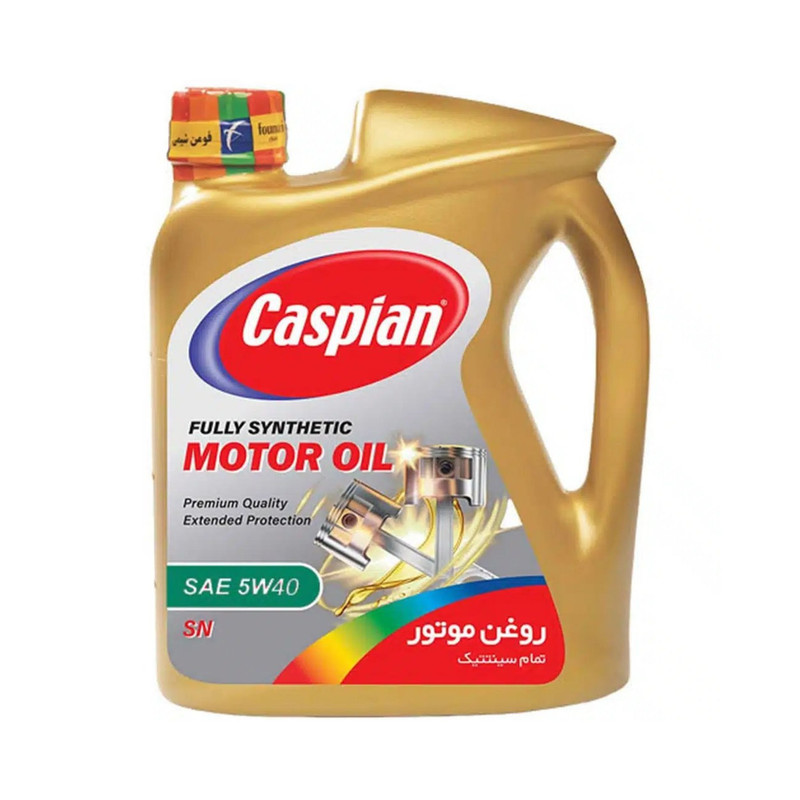 روغن موتور خودرو بنزینی کاسپین مدل 5W-40 SN حجم 4 لیتر
