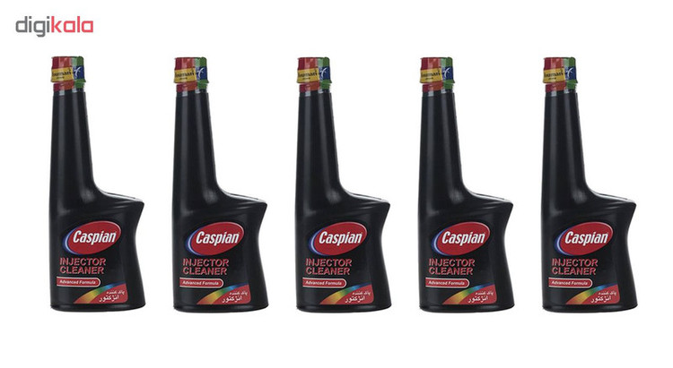 مکمل تمیز کننده سیستم سوخت خودرو کاسپین کد 02 حجم 230 میلی لیتر بسته 5 عددی
