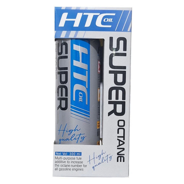 اکتان بوستر خودرو بنزینی اچ تی سی اویل مدل سوپر حجم 300 میلی لیتر بسته 12 عددی